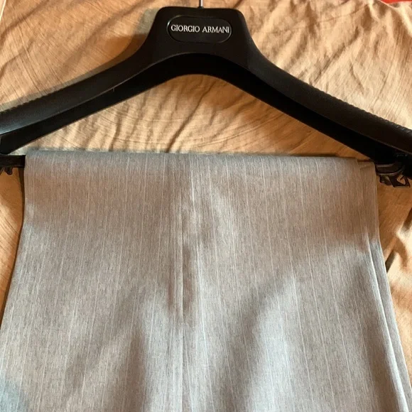 Light gray suit with baby blue pinstriped. 42L